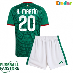 Mexiko Henry Martin #20 Replik Heimtrikot Kinder WM 2026 Kurzarm (+ Kurze Hosen)